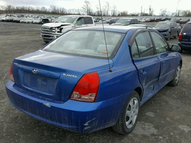 KMHDN46D84U901096 - 2004 HYUNDAI ELANTRA GL BLUE photo 4