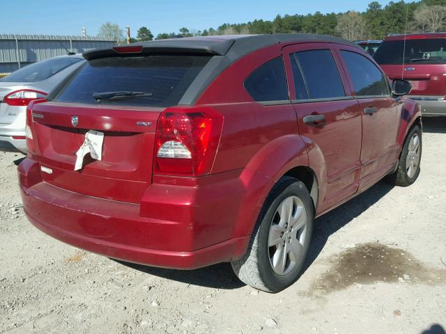 1B3HB48B77D389010 - 2007 DODGE CALIBER SX RED photo 4