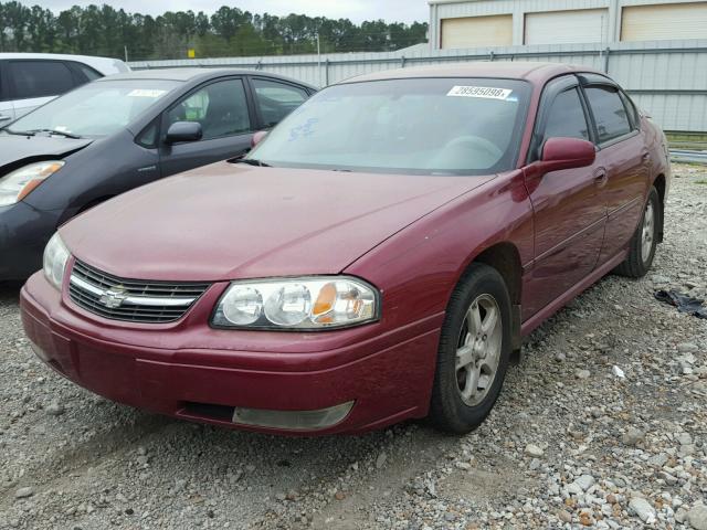 2G1WH52K159224026 - 2005 CHEVROLET IMPALA LS BURGUNDY photo 2