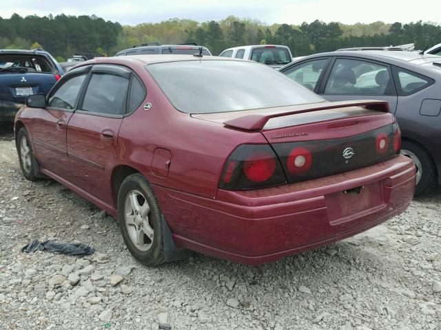 2G1WH52K159224026 - 2005 CHEVROLET IMPALA LS BURGUNDY photo 3