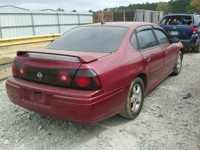 2G1WH52K159224026 - 2005 CHEVROLET IMPALA LS BURGUNDY photo 4