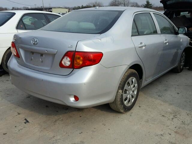 JTDBL40E399027138 - 2009 TOYOTA COROLLA BA SILVER photo 4