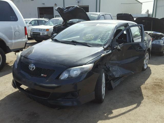 1NXBE40E89Z090447 - 2009 TOYOTA COROLLA XR BLACK photo 2