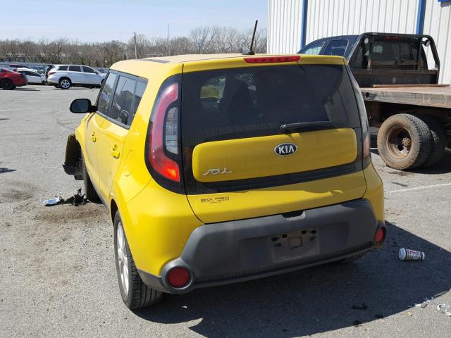 KNDJP3A52E7004920 - 2014 KIA SOUL + YELLOW photo 3