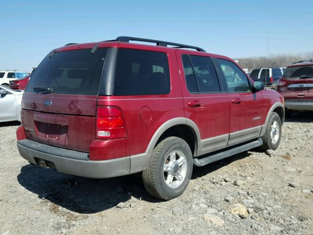 1FMDU73E22ZA67862 - 2002 FORD EXPLORER X RED photo 4