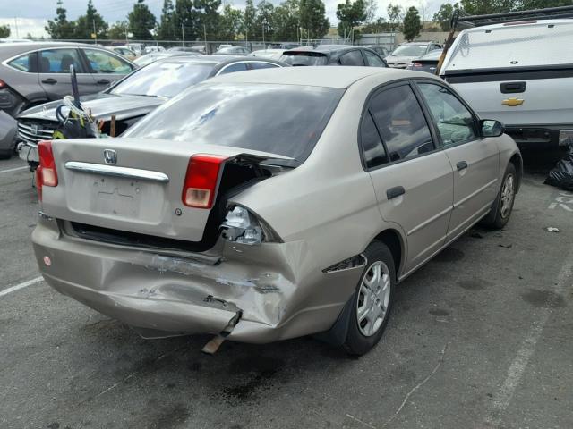 2HGES16521H574249 - 2001 HONDA CIVIC LX GOLD photo 4