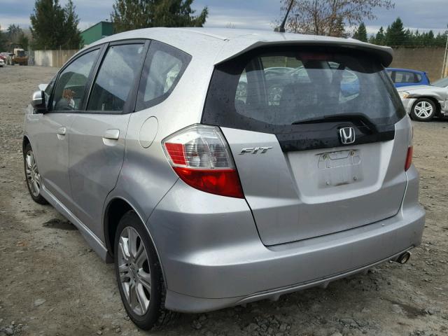 JHMGE8H56BS002422 - 2011 HONDA FIT SPORT SILVER photo 3