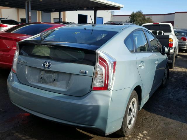 JTDKN3DU5D5598328 - 2013 TOYOTA PRIUS SILVER photo 4