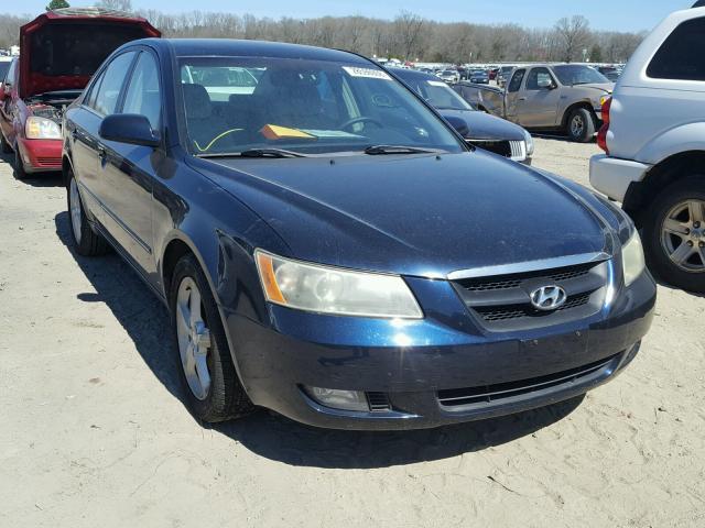 5NPEU46F67H218552 - 2007 HYUNDAI SONATA BLUE photo 1