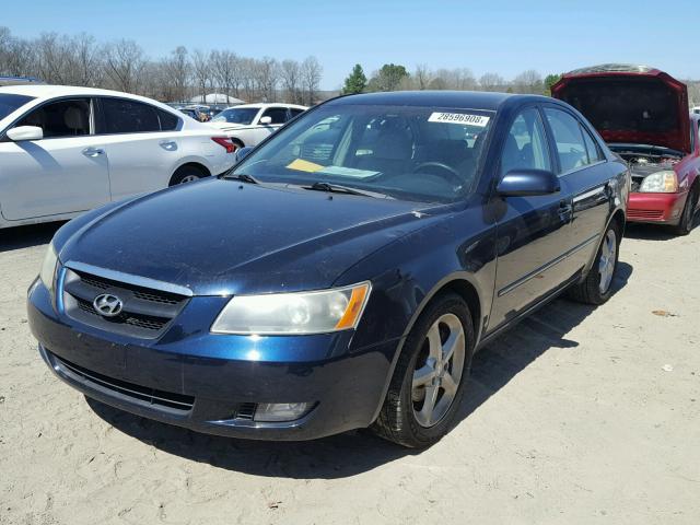 5NPEU46F67H218552 - 2007 HYUNDAI SONATA BLUE photo 2