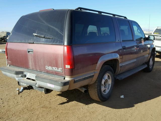 1GNFK16R0VJ314143 - 1997 CHEVROLET SUBURBAN K BURGUNDY photo 4