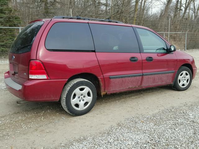 2FMZA51634BA86053 - 2004 FORD FREESTAR S RED photo 4