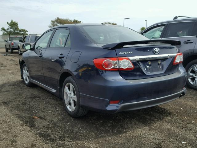 2T1BU4EE3BC737338 - 2011 TOYOTA COROLLA BA BLUE photo 3