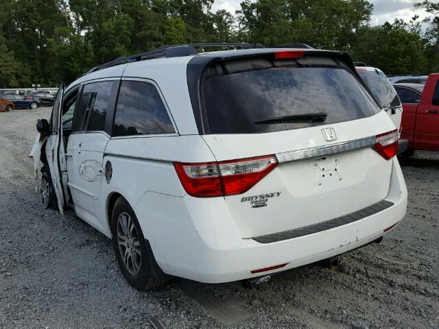 5FNRL5H68CB113155 - 2012 HONDA ODYSSEY EX WHITE photo 3