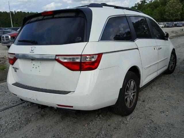 5FNRL5H68CB113155 - 2012 HONDA ODYSSEY EX WHITE photo 4