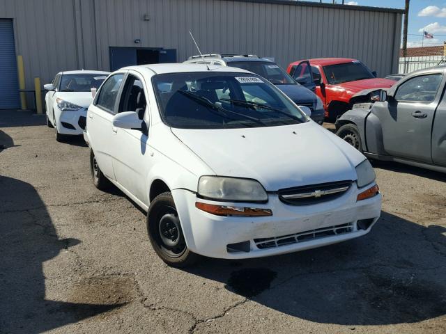 KL1TD56626B523048 - 2006 CHEVROLET AVEO BASE WHITE photo 1