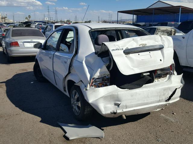 KL1TD56626B523048 - 2006 CHEVROLET AVEO BASE WHITE photo 3