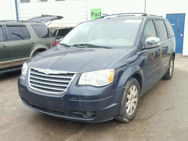 2A8HR54P08R690971 - 2008 CHRYSLER TOWN & COU BLUE photo 2