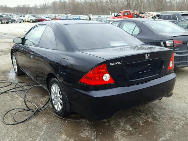 1HGEM22954L002995 - 2004 HONDA CIVIC EX შავი ფოტო 3