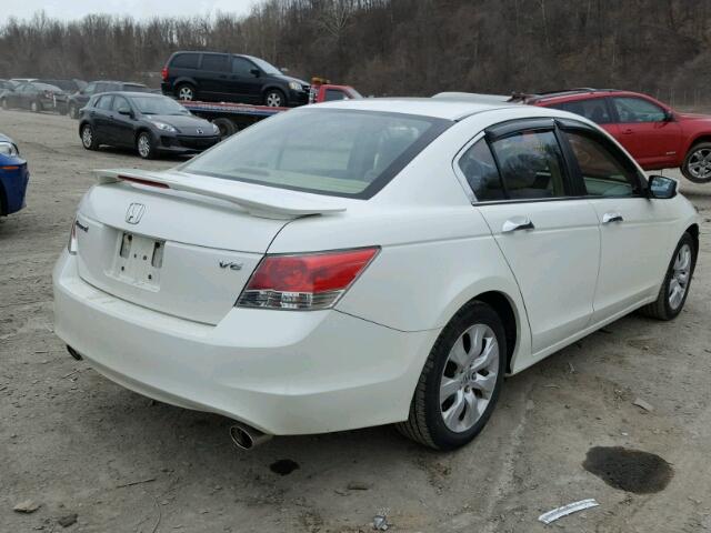 1HGCP36718A007268 - 2008 HONDA ACCORD EX WHITE photo 4