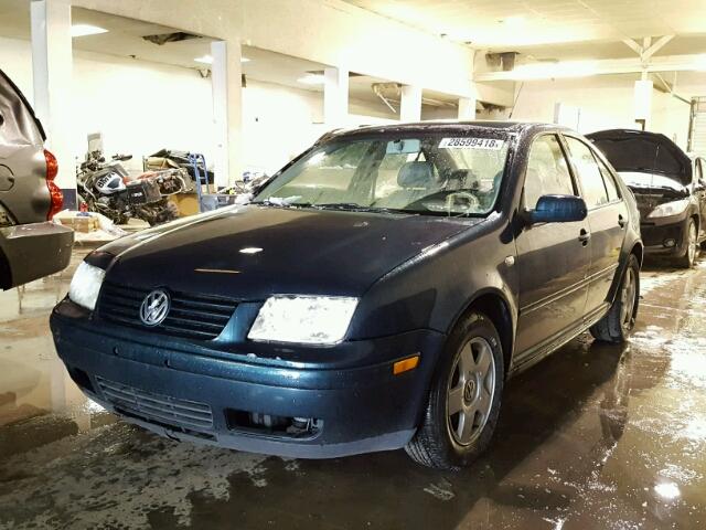 3VWSK69M41M128992 - 2001 VOLKSWAGEN JETTA GLS BLUE photo 2