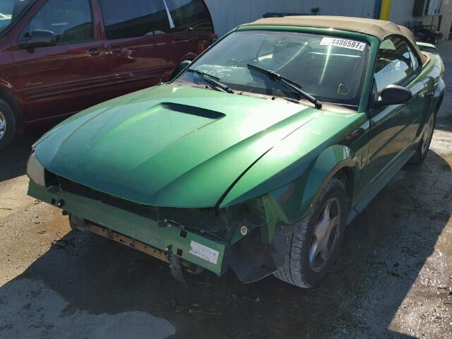 1FAFP44431F234826 - 2001 FORD MUSTANG GREEN photo 2