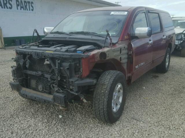 1N6AA07B46N502978 - 2006 NISSAN TITAN XE MAROON photo 2