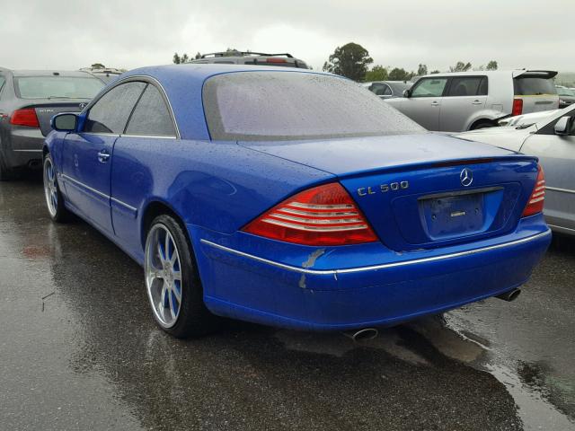 WDBPJ75J03A035530 - 2003 MERCEDES-BENZ CL 500 BLUE photo 3