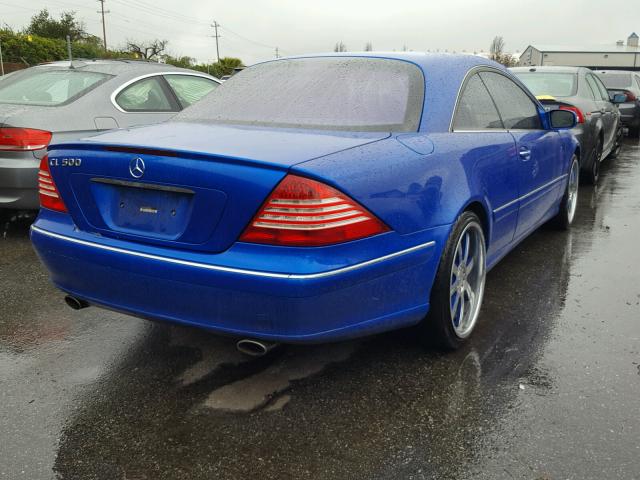 WDBPJ75J03A035530 - 2003 MERCEDES-BENZ CL 500 BLUE photo 4