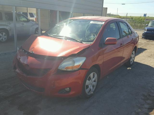 JTDBT923771155824 - 2007 TOYOTA YARIS RED photo 2