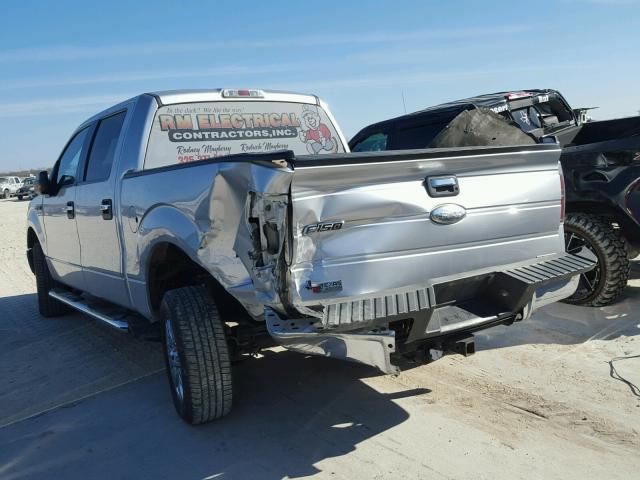 1FTFW1CFXBFD10056 - 2011 FORD F150 SUPER SILVER photo 3