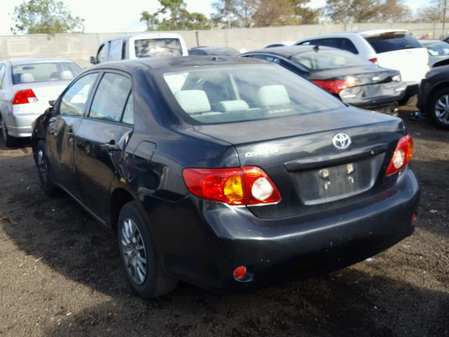 1NXBU40E99Z085101 - 2009 TOYOTA COROLLA BA BLACK photo 3