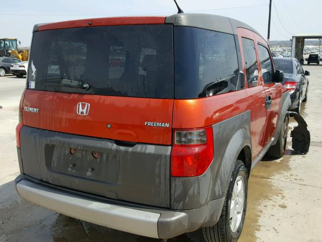 5J6YH18583L016669 - 2003 HONDA ELEMENT EX ORANGE photo 4