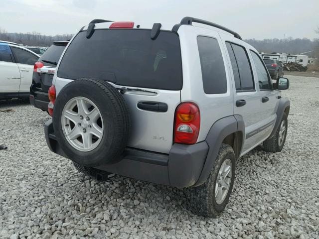 1J4GL48K84W145710 - 2004 JEEP LIBERTY SP SILVER photo 4