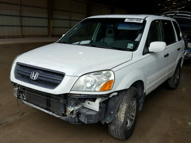 5FNYF18685B004550 - 2005 HONDA PILOT EXL WHITE photo 2