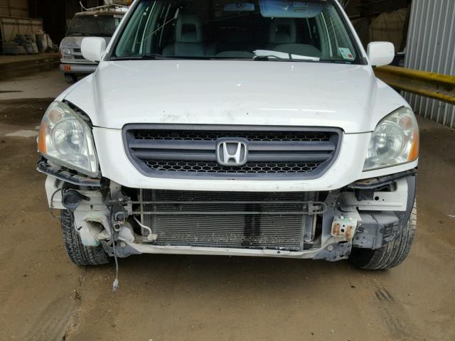 5FNYF18685B004550 - 2005 HONDA PILOT EXL WHITE photo 9