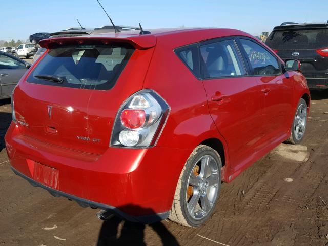 5Y2SR67039Z431089 - 2009 PONTIAC VIBE GT RED photo 4