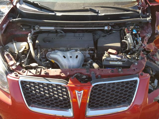 5Y2SR67039Z431089 - 2009 PONTIAC VIBE GT RED photo 7