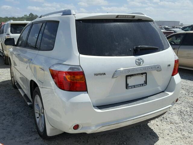 JTEDS42A982025001 - 2008 TOYOTA HIGHLANDER WHITE photo 3