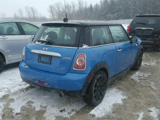 WMWSU3C54CT542496 - 2012 MINI COOPER BLUE photo 4