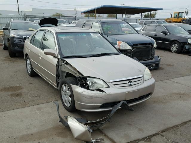 1HGES26731L072232 - 2001 HONDA CIVIC EX GOLD photo 1