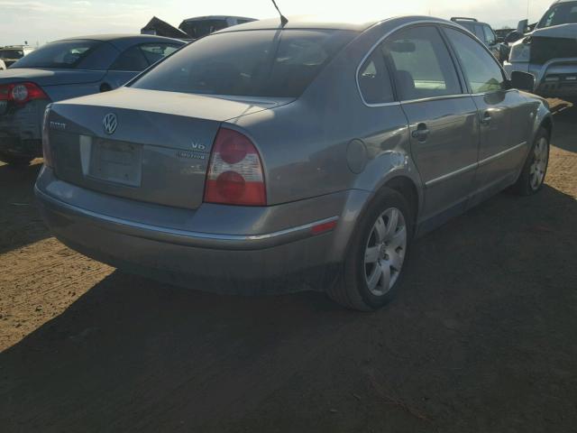 WVWTH63B91P273193 - 2001 VOLKSWAGEN PASSAT GLX GRAY photo 4