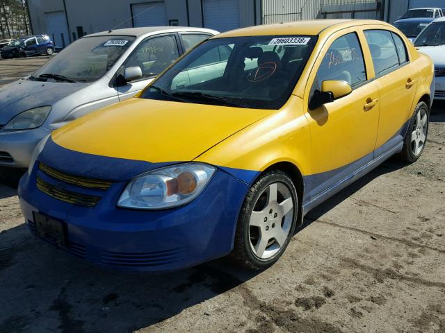 1G1AF5F53A7193894 - 2010 CHEVROLET COBALT 2LT YELLOW photo 2