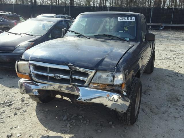 1FTYR10C8XTA56317 - 1999 FORD RANGER BLUE photo 2