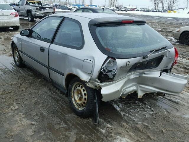 2HGEJ6420YH006763 - 2000 HONDA CIVIC CX SILVER photo 3