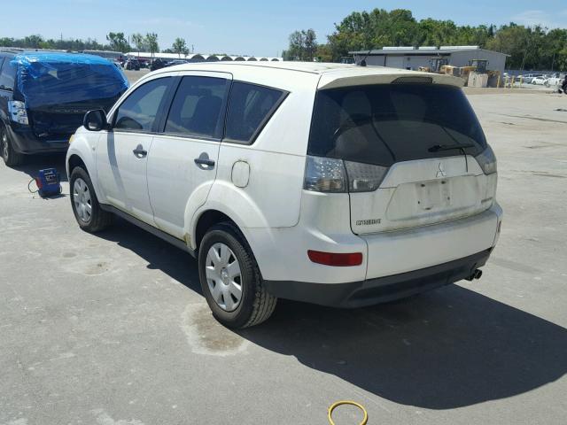 JA4MS31X97U015117 - 2007 MITSUBISHI OUTLANDER WHITE photo 3