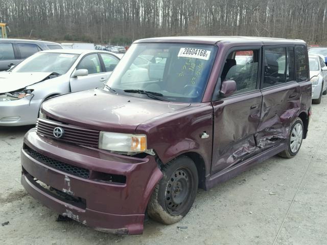JTLKT324754020963 - 2005 TOYOTA SCION XB MAROON photo 2