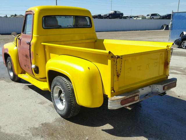 F10D4N15621 - 1954 FORD F-100 YELLOW photo 3