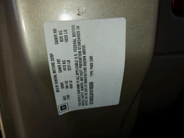 1G1NE52J816188266 - 2001 CHEVROLET MALIBU LS 金色 照片 10