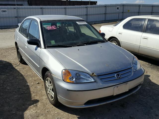 JHMES16573S002697 - 2003 HONDA CIVIC LX SILVER photo 1